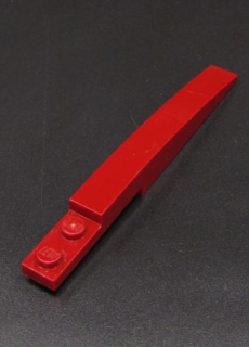 Lego zakulacená destička 10x1 - tmavě červená