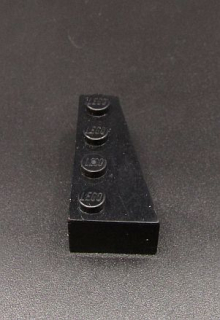 Lego kostička klínová - pravá - černá