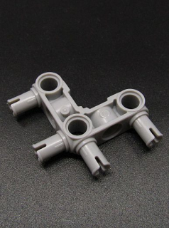 Lego Technic spojka "L" s konektory - světle šedá - light bluish gray