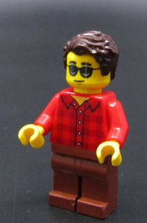 Lego city figurka - muž ve flanelové košili