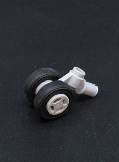 Lego náprava s koly vrtulníku, letadla - světle šedé