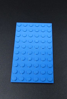 Lego destička 6x10 tmavě azurová