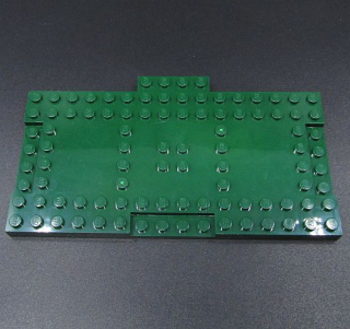 Lego deska 8x16 s výstupky - tmavě zelená