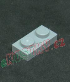 Lego destička 1x2 světle šedá - light bluish gray