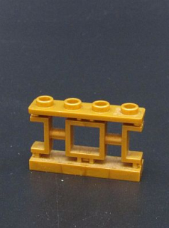 Lego plot 1x4x2 - leskle zlatý