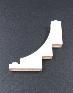Lego oblouk 1 x 5 x 4 Inverted - bílý