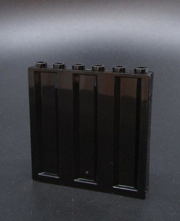 Lego panel s vlnitým profilem 1x6x5 - černý