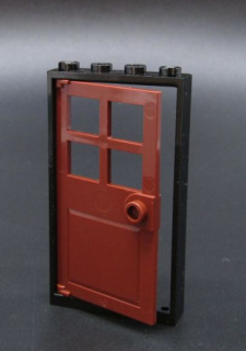 Lego dveře 1x4x6 - černé+hnědé