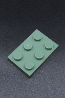 Lego destička 2x3 sand green