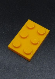Lego destička 2x3 světle jasně oranžová