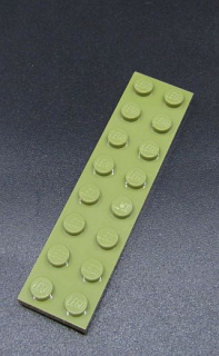 Lego destička 2x8 olivově zelená