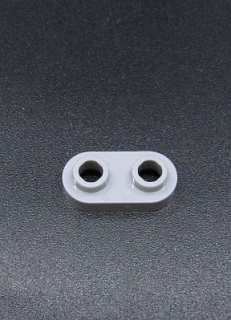 Lego destička speciální zaoblená 1x2 - světle šedá - light bluish gray
