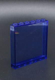 Lego panel 1x6x5 - průhledný fialový