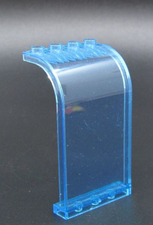 Lego panel zaoblený 3x4x6 - průhledný světle modrý