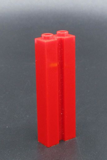 Lego kostka vysoká s drážkou 1 x 2 x 5  - červená