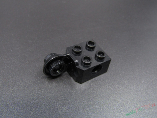 Lego Technic kostička s otvorem a kloubem 2x2 - černá