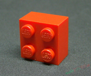 Lego kostička 2x2 červená 