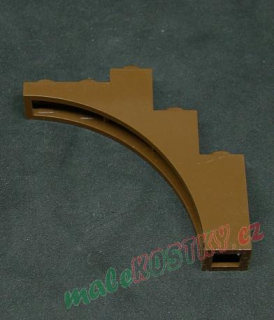 Lego oblouk - klenba - 1 x 5 x 4 - hnědý - reddish brown