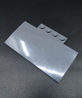 Lego zaoblená destička 5x8x2/3 - tmavě šedá - dark bluish gray