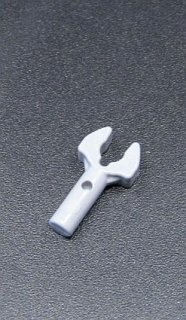Lego tyč 1L s klipem - světle šedý - light bluish gray