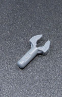 Lego tyč 1L s klipem - tmavě šedá - dark bluish gray