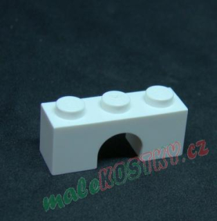 Lego most oblouk 1x3 - bílý