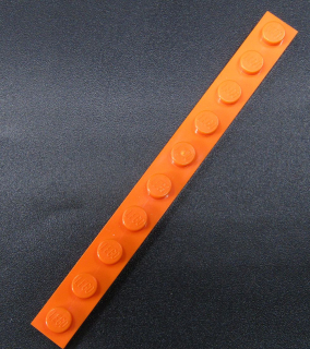 Lego destička 1x10 oranžová
