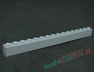 Lego kostička 1x16 - světle šedá - light bluish gray