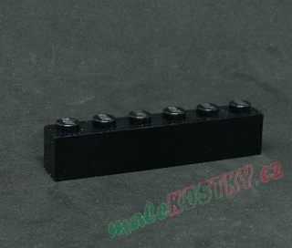 Lego kostička 1x6 černá