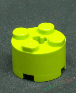 Lego kostička kulatá 2x2 zelená - lime 
