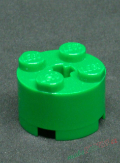 Lego kostička kulatá 2x2 zelená 