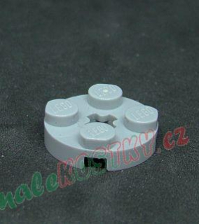 Lego destička kulatá 2x2 světle šedá - light bluish gray