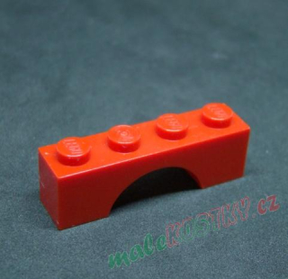 Lego most oblouk nízký 1x4 - červený