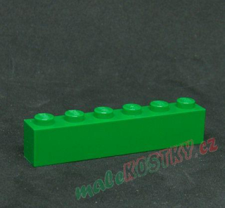 Lego kostička 1x6 zelená