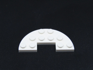 Lego destička zaoblená 3x6 - bílá