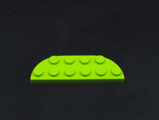 Lego destička zaoblená 2x6 - zelená - lime