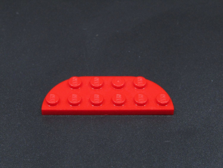 Lego destička zaoblená 2x6 - červená