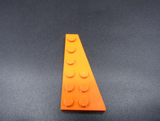Lego destička klín 6x3 pravá - oranžová