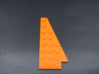 Lego destička klínová 8x4 pravá - oranžová