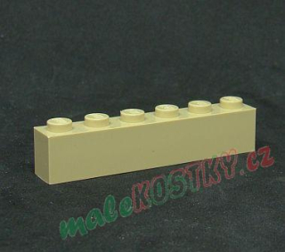 Lego kostička 1x6 béžová