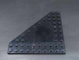 Lego destička rohová 10x10 - černá