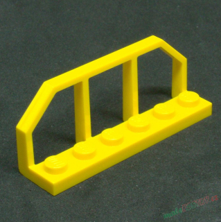 Lego vlak - koncové zábradlí 1x6 žluté