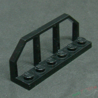 Lego vlak - koncové zábradlí 1x6 černé