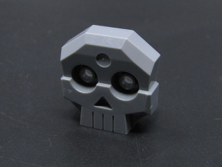 Lego skalní lebka - 1x4x3 - tmavě šedá - dark bluish gray