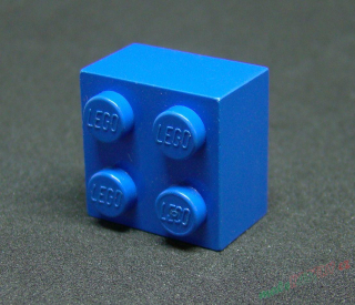 Lego kostička 2x2 modrá 