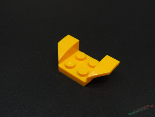 Lego blatník s křídly oranžový 2x4