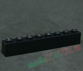 Lego kostička 1x8 černá