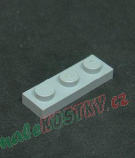 Lego destička 1x3 světle šedá - light bluish gray