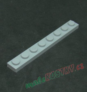Lego destička 1x8 světle šedá - light bluish gray