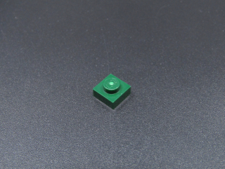 Lego destička 1x1 tmavě zelená